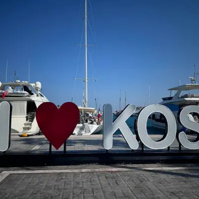 I Love Kos te vinden in de haven van Kos-stad