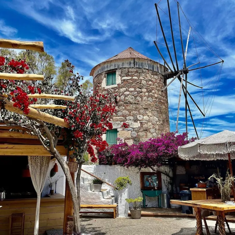 Mylos Beach Bar Kos windmolen